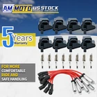 8X UF271 Ignition Coils+Iridium Spark Plugs+Wires For Chevy GMC 4.8L 5.3L 6.0L