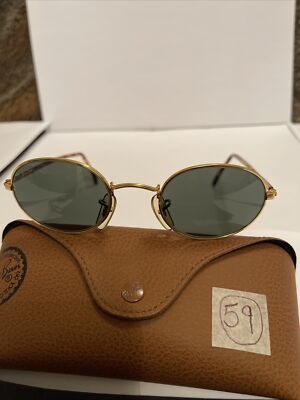 RAY-BAN B&L U.S.A OVAL 24K GOLD METAL & TORTOISE ARMS W2108 NXAW