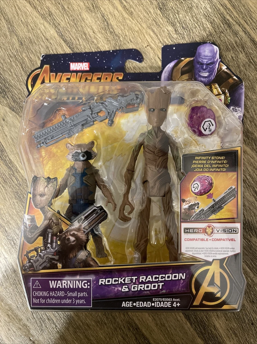 Marvel Avengers Infinity War ROCKET RACCOON GROOT Hero Vision Action Figures