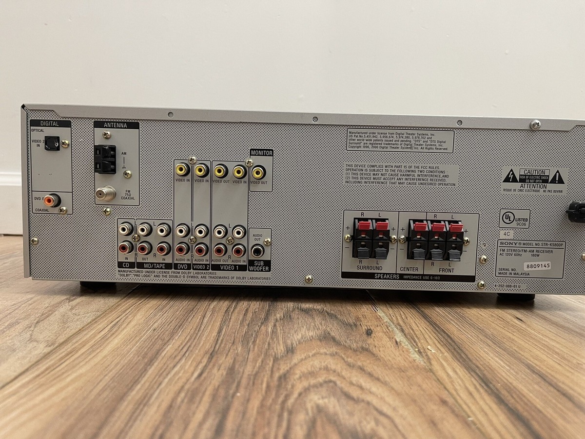 Sony Digital Audio/Video Control Center FM/AM Receiver STR-K5800P