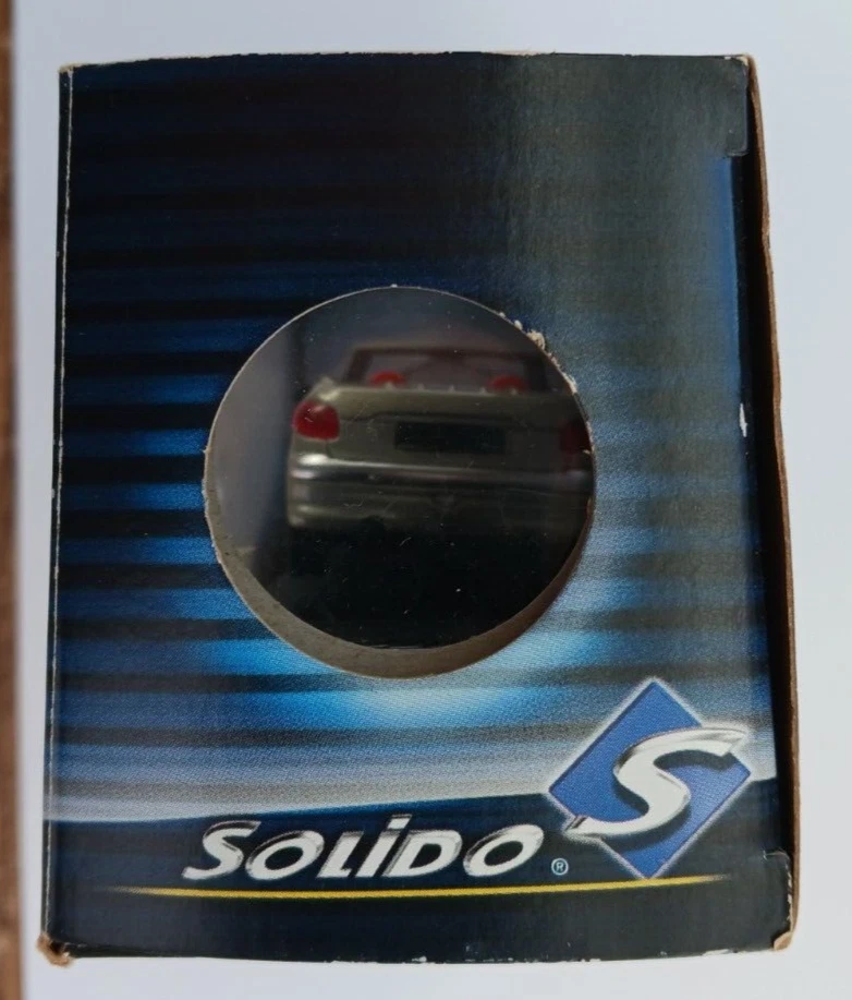 Coche Solido Peugeot 206 CC Plateado techo abierto convertible fundido a presión escala 1:43 en caja Foto 4 de 4