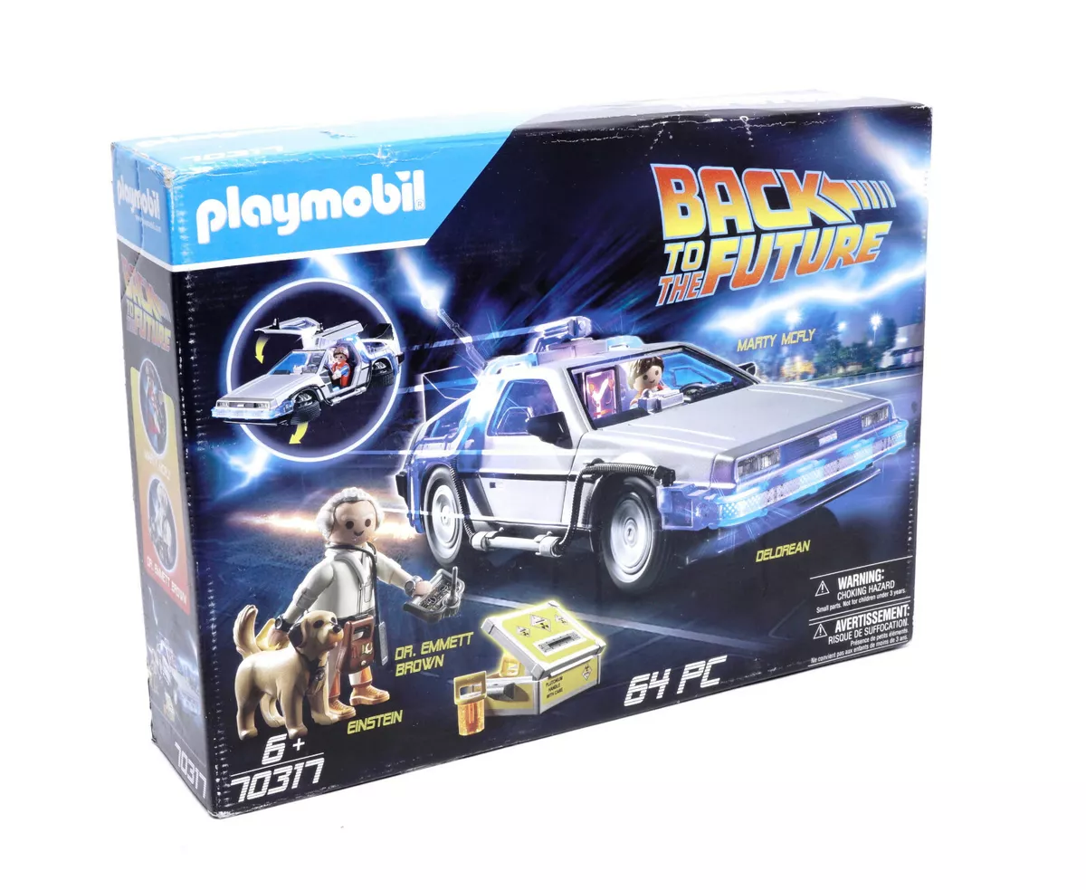 Playmobil Back To The Future 70317 64 Piece Set Kit Marty Doc Einstein  Delorean