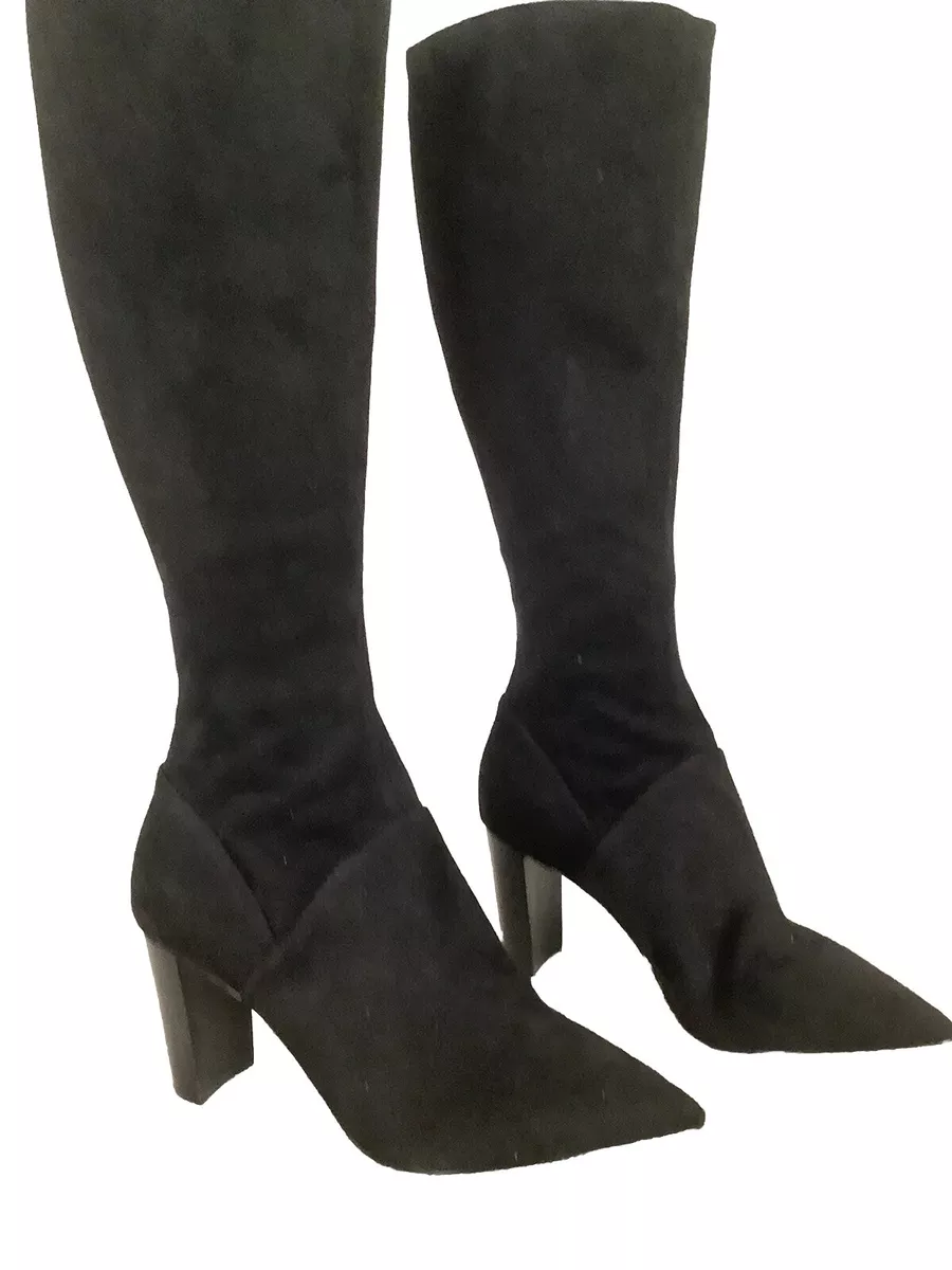 Boden round toe store stretch boots