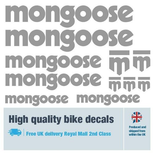 Mongoose bike labels / decals with free bike protection (26 pack) - 20 colours - Picture 4 of 29