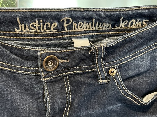 Girls Youth Jeans Justice Premium Size 18R Skinny Preowned 18 Inseam Capris - Picture 6 of 12