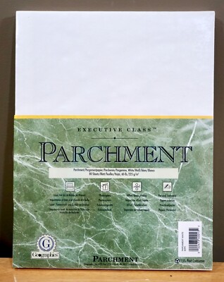 Geographics Executive Class White Parchment Paper, 80 Sheets, 60 lb. 8-1/2''x11''