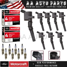 8 Ignition Coil & Motorcraft Spark Plug SP413 For Ford F150 4.6L V8 FD503 DG508