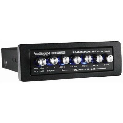 Audiopipe EQ57MOTO 5 band graphic equalizer 7V line driver