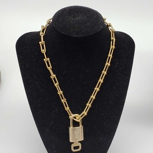 Authentic Authentic Louis Vuitton Lock & Key with Unbranded Gold Plated Chain Necklace