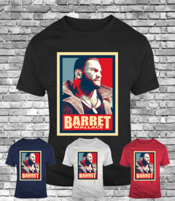 Barret T-Shirt FF7 Game Final Fantasy VII Remake Wallace Funny Gaming Gift Tee