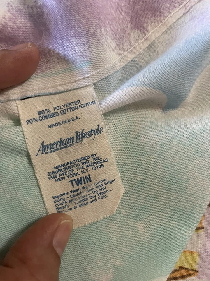 Sábana bajera plana doble vintage She-Ra Princess of Power 1985 Mattel EE. UU. rara difícil de encontrar Foto 4 de 4