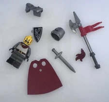 LEGO Black Red Falcon Knight Minifigure Sword Shield Castle Medieval 21325 10305