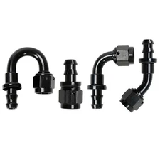 Push On Lock Hose End Fitting AN4 AN6 AN8 AN10 AN12 Oil Fuel Hose Line Adapter