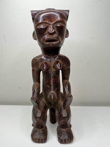 Fang Reliquary Figure Gabon 11" X 2.5"X2" African Art Deco - Picture 6 of 8