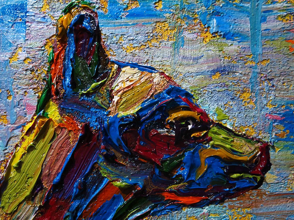 CaT kiTTeN MoDERN ORIGINAL ÓLEO█PINTURA█ARTE DE COLECCIÓN█FIRMADO ANIMAL MASCOTA FELINO SIN RESERVA Foto 3 de 4