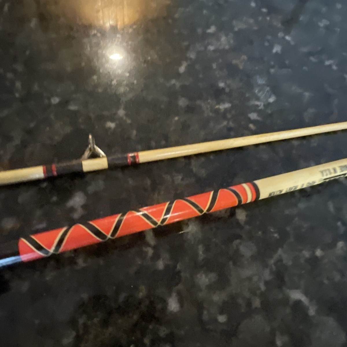 zebco 4045 6' Heavy action rod Wooden Handle USA Made 2 Pc Rod | eBay