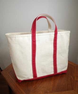Vintage 80's LL Bean Boat and Tote Canvas Bag 14.5