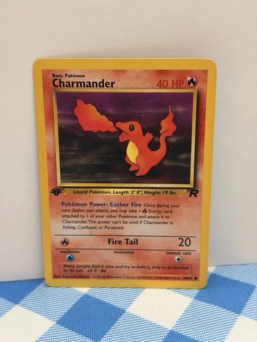Pokémon Charmander 1st Edition 50/82 Team Rocket Wizards of the Coast English