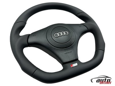 Lenkrad Lederlenkrad AUDi A4 B5 8D 99-01 A6 C5 4B 97-01 ABGEFLACHT S-Line Airbag