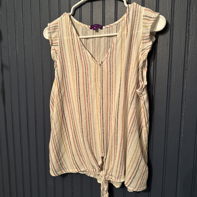 West Kei Women’s Striped Blouse Sleeveless Size XL