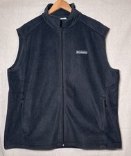 Columbia Steens Mountain 2.0 Fleece Vest Men's XL Dark Gray Full Zip Hiking