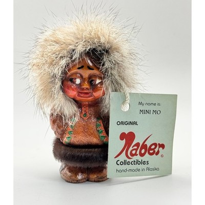 Vintage Naber Collectibles Mini Mo Hand-Made Figurine Doll - from Alaska