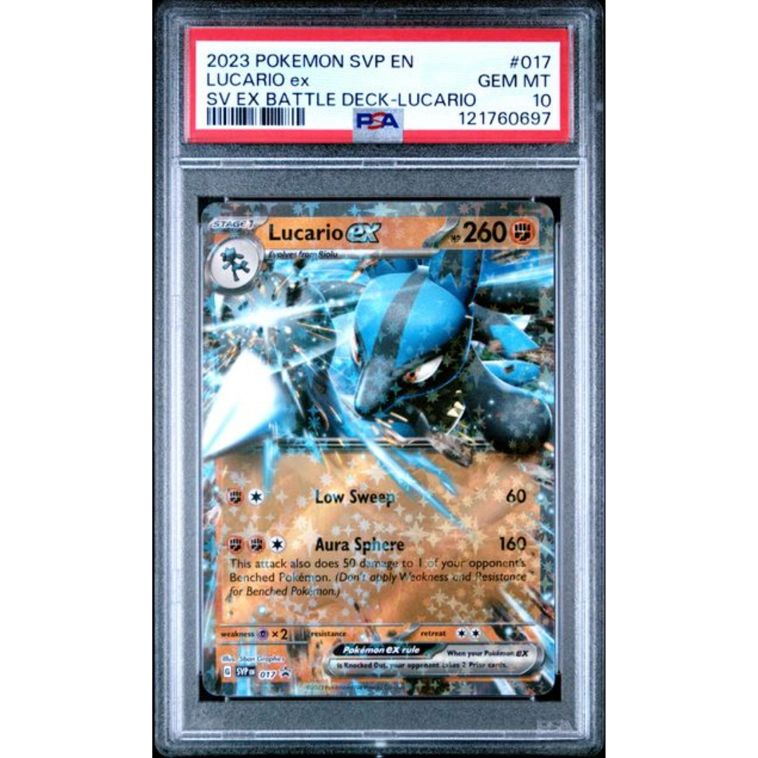 Lucario ex 017 PSA 10 Cosmos Holo 2023 Pokemon Scarlet & Violet