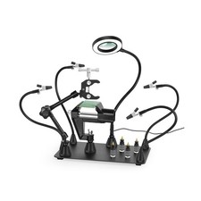 Magnetic Helping Hands Soldering Third Hand, PCB Circuit Board Holder with 3X...