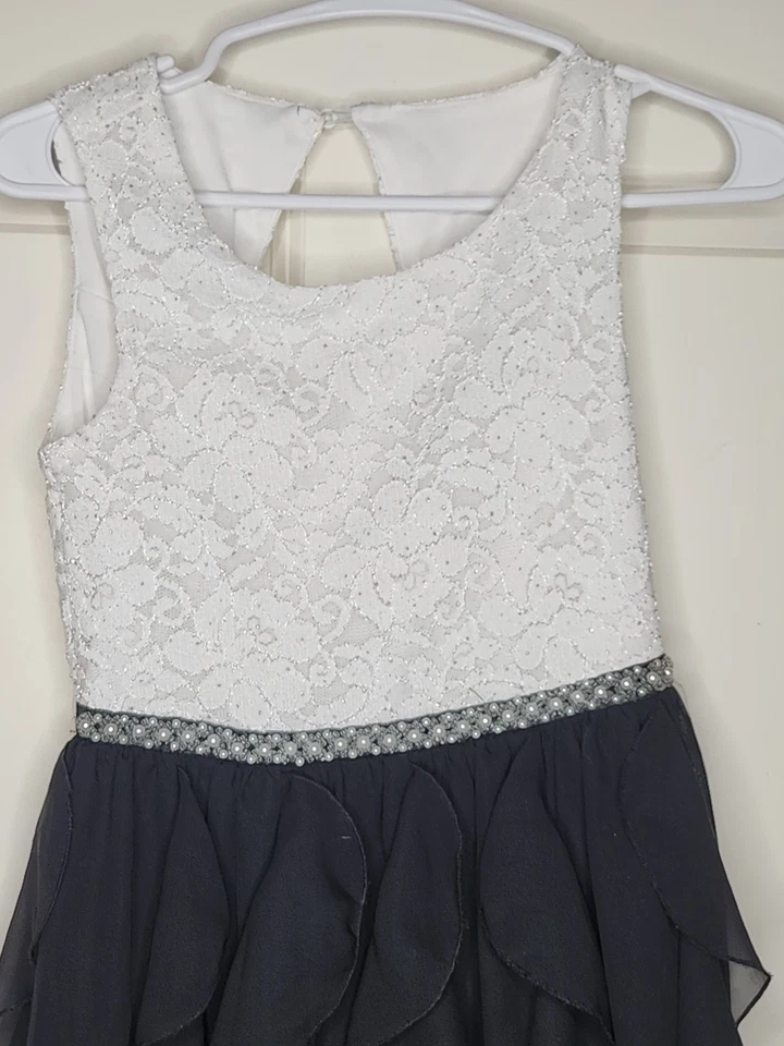 Girls 12 Speechless Formal Dress Black & White - Image 2 of 4