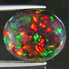 9.03Ct PHENOMENAL ! EXTREME COLOR PLAY FLORAL HARLEQUIN PATTERN WELO BLACK OPAL