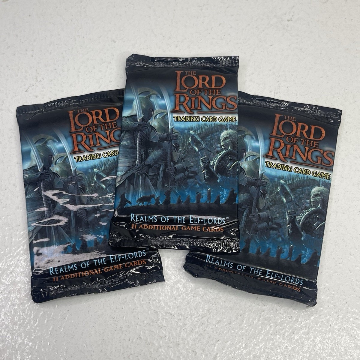 LOT 3 Lord Of The Rings LOTR TCG Realms Of The Elf Lords Booster Pack NEW  Sealed | eBay