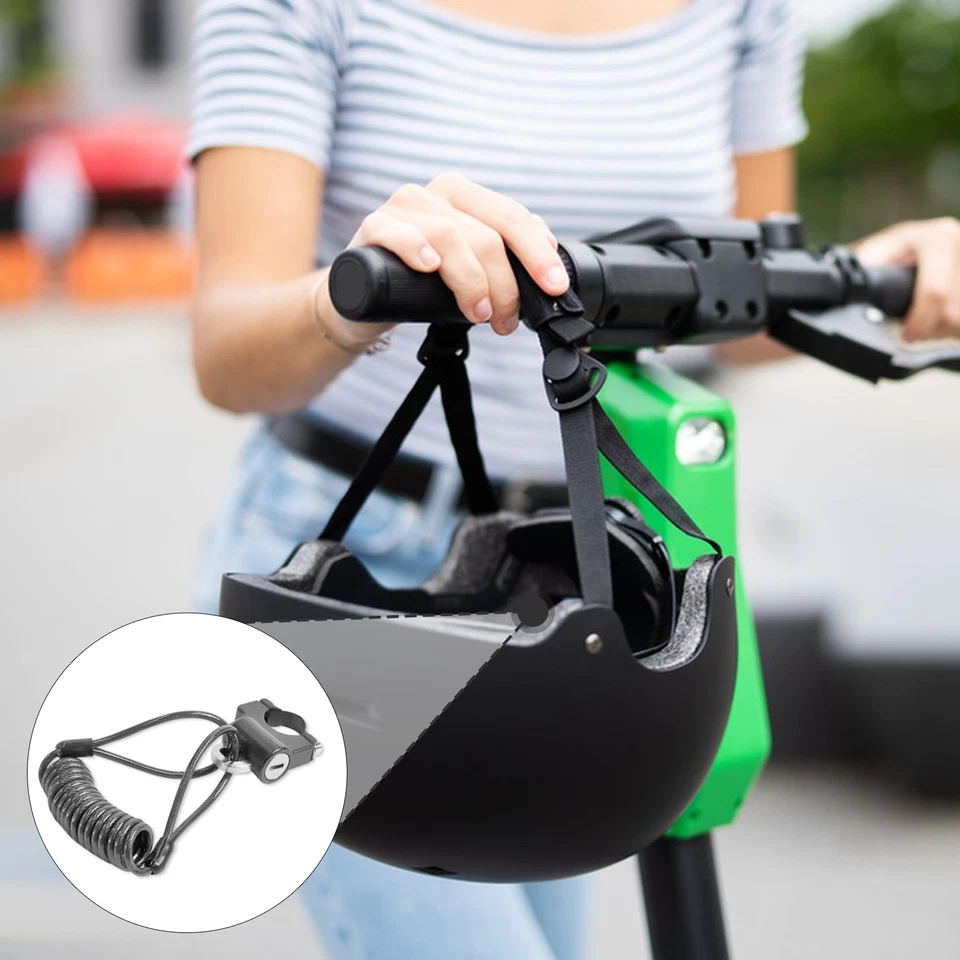 Motorcycle Helmet Lock Metal Anti Theft for Electric Scooter Motorcycle - Image 4 of 4