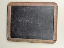 Antique Double Sided School Wood Slate Chalkboard Lessons Writing 