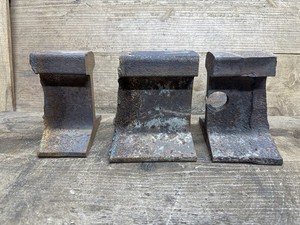 3 Pieces Of Steel Railroad Rail Train track Anvil Collectible Blacksmith 26 Lbs