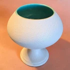 Vintage MCM Royal Haeger White Pebble Vase  Popcorn Finish 344 USA 7.5"