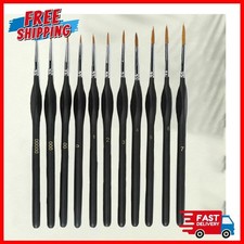 10 PCS Miniature Paint Brushes Kit, Fine Detail Painting Brush Micro Professiona