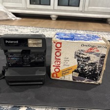 Polaroid OneStep 600 Instant Film Camera With Box Vintage Untested