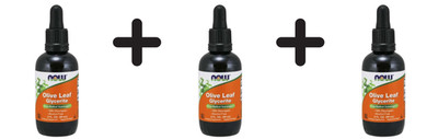 3 x NOW Foods Olive Leaf Glycerite - 60 ml. (227,72 EUR/L)