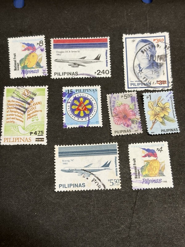 .29₵ Sale Philippines Modern Era Stamps Lot Airplanes Flowers