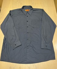 Red Kap Industrial Work Shirt Men's Long Sleeve Size XL