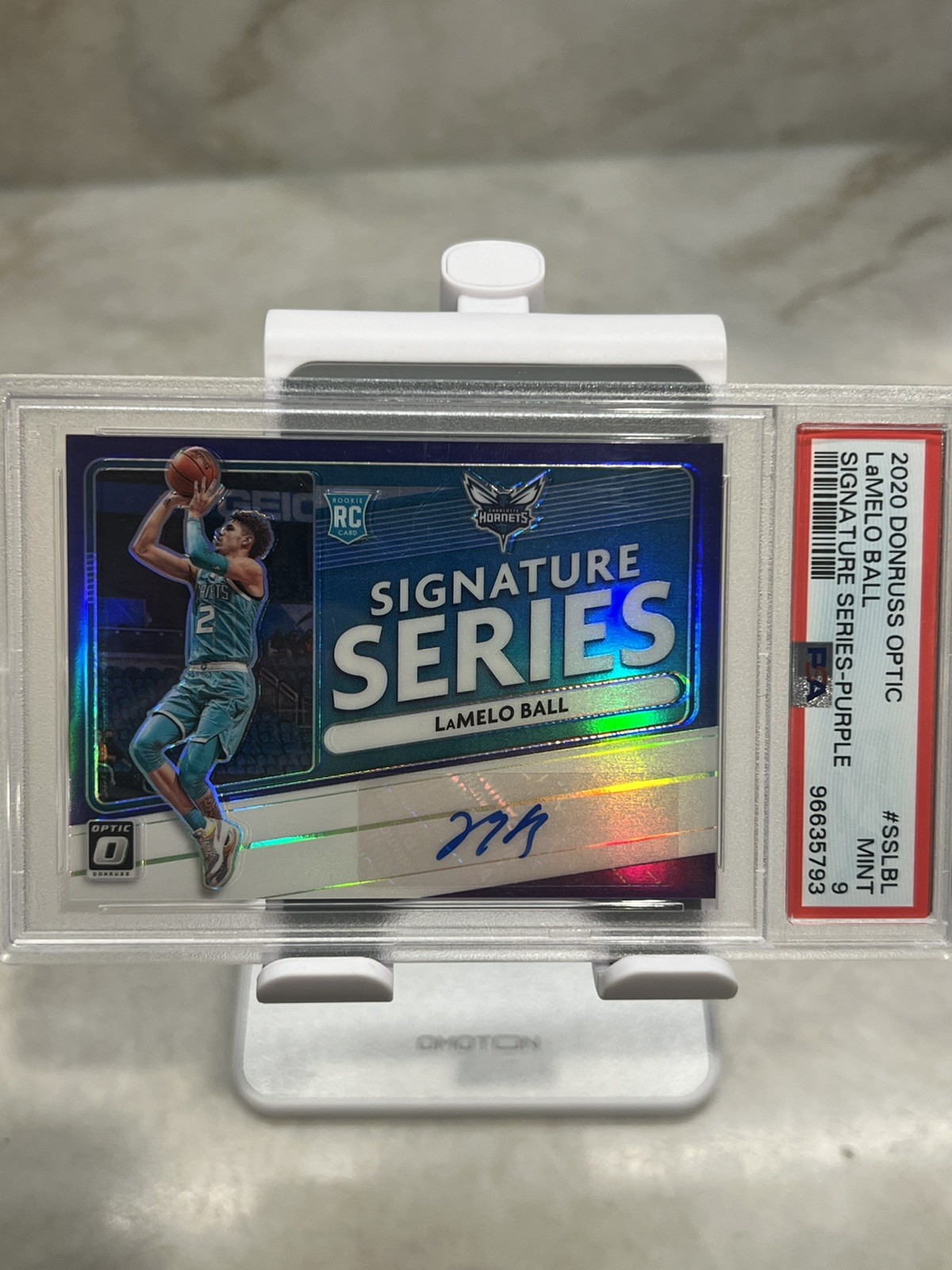2020-21 Panini Donruss Optic - Signature Series LaMelo Ball #SS-LBL Purple Prizm