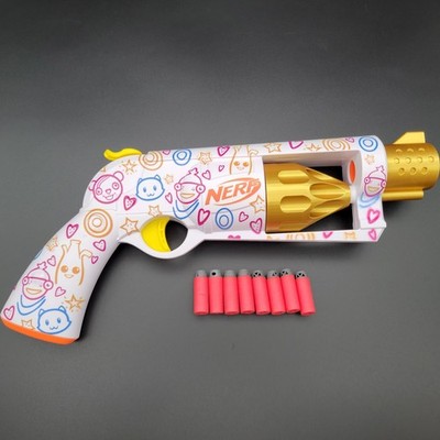 Nerf Frenz 4 Ever Blaster Custom Build! Gold 8 Shot Short Dart Cylinder Snub Mod