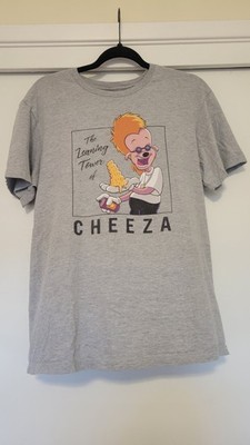 Disney A Goofy Movie Leaning Tower of Cheeza T Shirt Mens Medium Gray Graphic