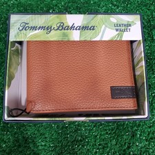 Tommy Bahama Wallet Genuine Leather Tan New