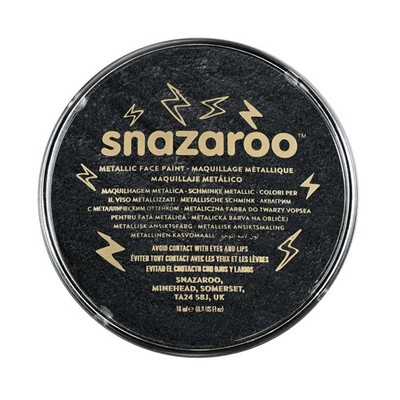 Snazaroo Schminkfarbe Metallic Elektrischschwarz 18 ml Water Make-up Aqua
