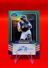 🔥Ryder Helfrick Auto Green Prizm -2026 Panini USA Stars & Stripes Collegiate