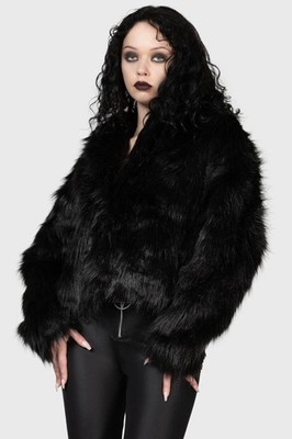 KILLSTAR Kunstfell Jacke Nightmare Nemesis Felljacke Gothic vintage kuschelig 