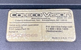 Coleco ColecoVision Video Game System Console 2 Controllers Box Manual For Parts