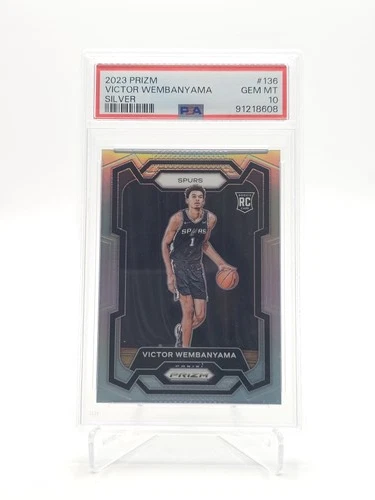 VICTOR WEMBANYAMA 2023-24 PANINI PRIZM ROOKIE SILVER SPURS GEM MINT PSA 10 Q7627