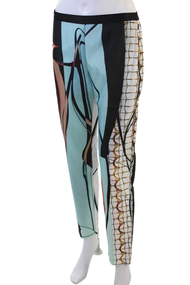 Pantalones Clover Canyon para mujer con estampado abstracto multicolor talla pequeña Foto 2 de 4